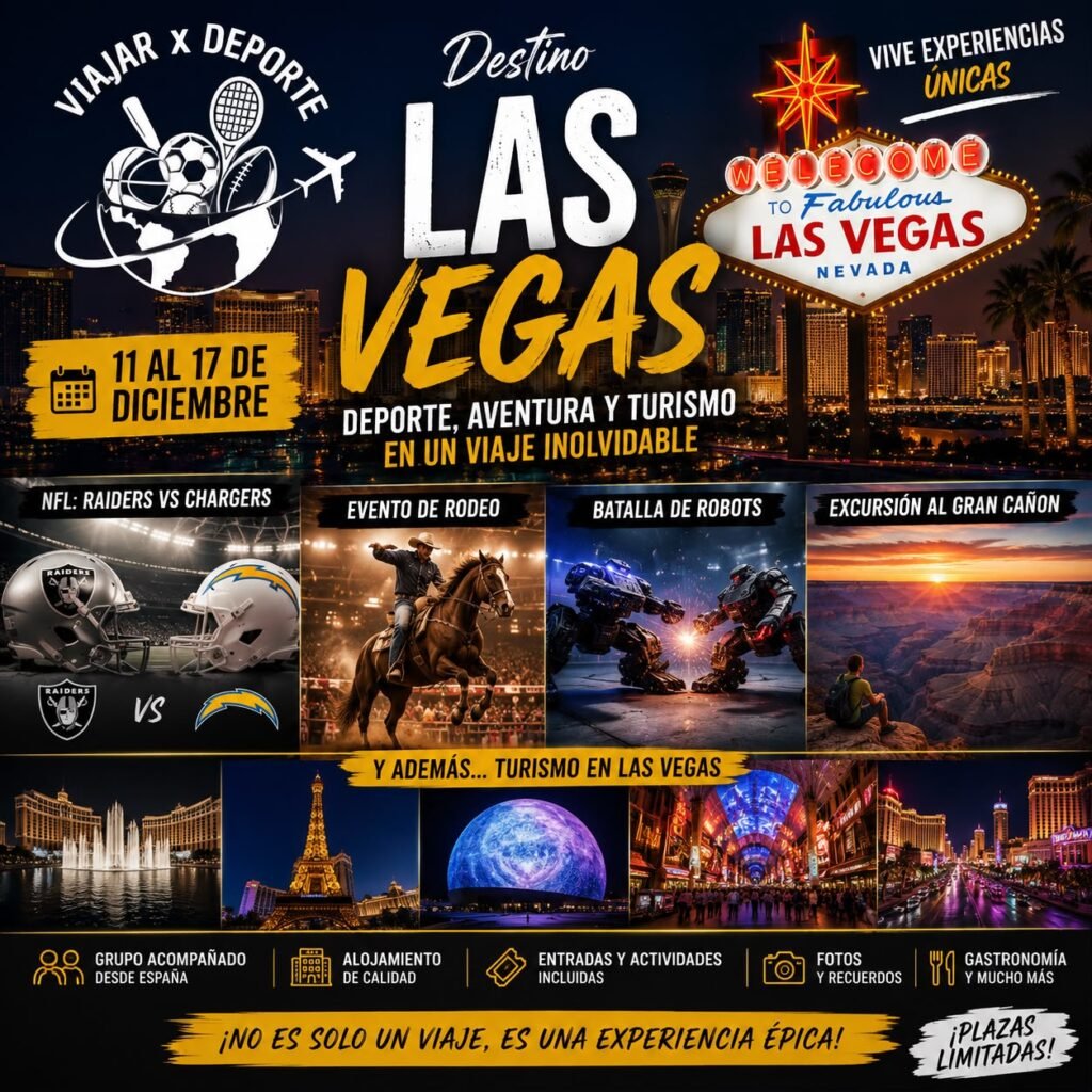 Cartel del viaje a Las Vegas